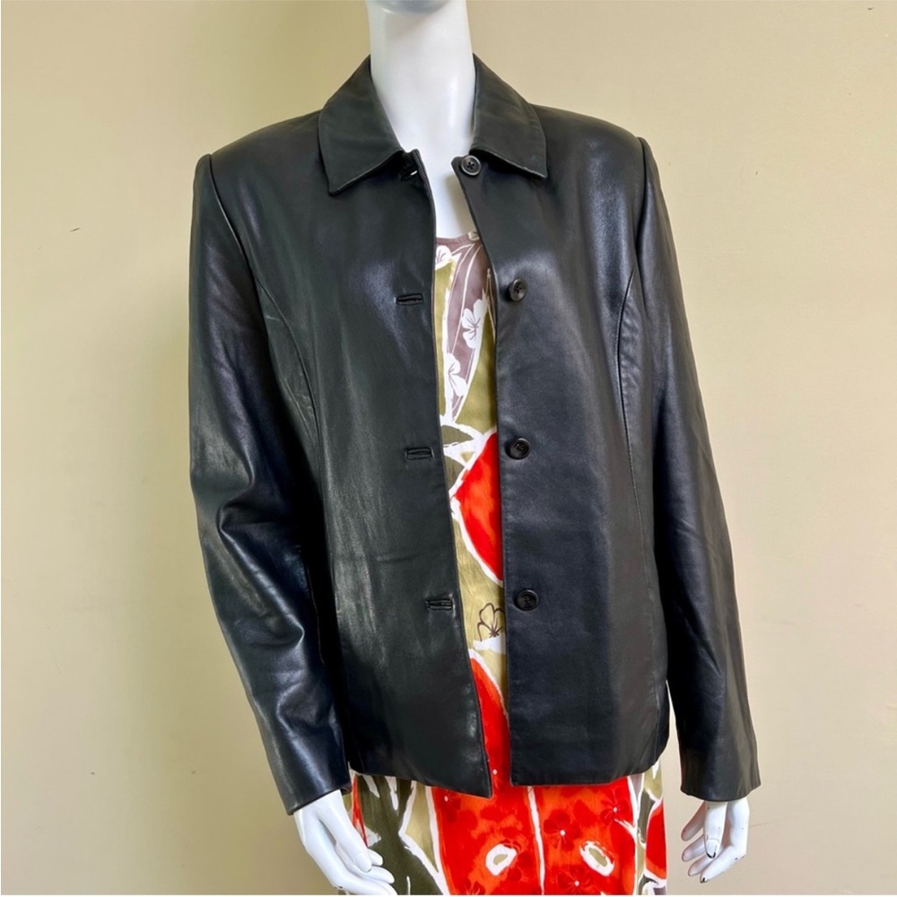 Valerie 90s Stevens Classic Black Leather Jacket